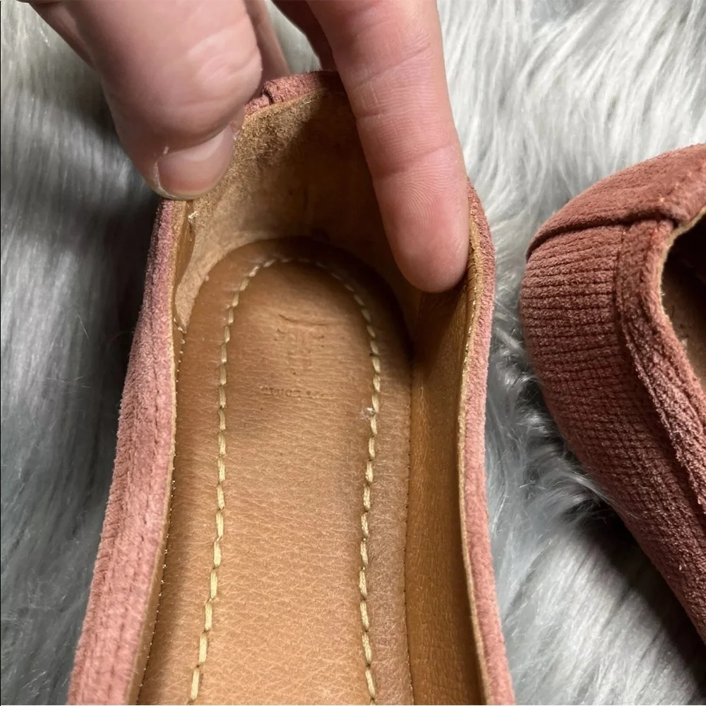 Frye Carson Ballet Flats Rosewood Suede Size 7.5 M
